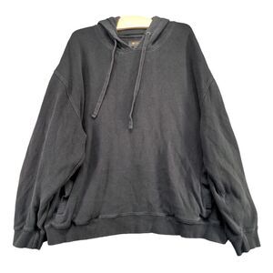 Be Spoke Men's Drawstring Hoodie 3XL Long Sleeve Black Pockets Cotton